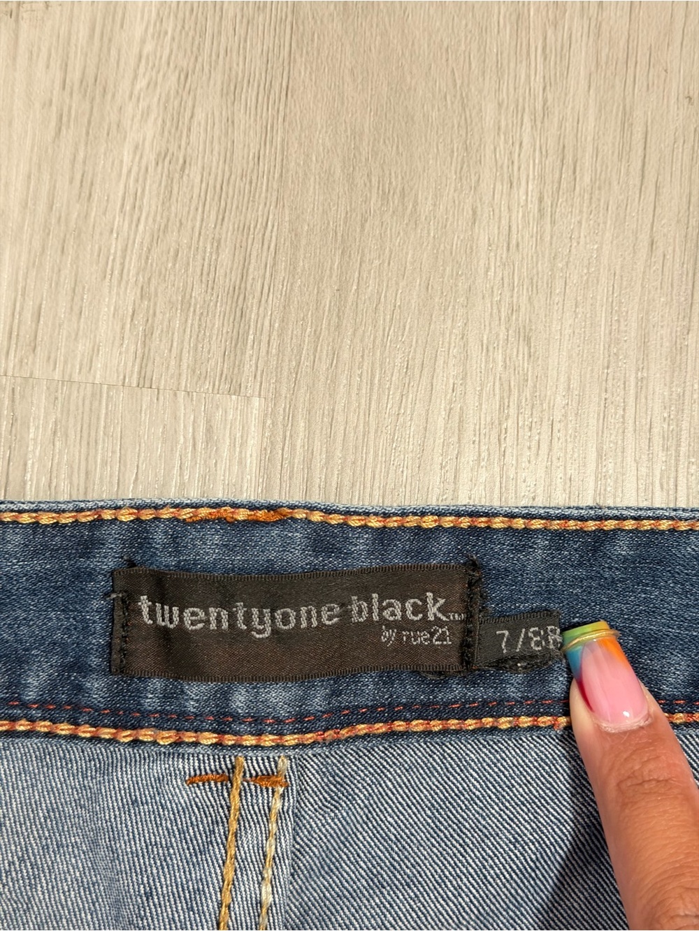 Y2K Low Rise Twenty One Black Boot Cut Jeans Size 7/8 - Picture 7 of 7
